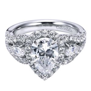 Gabriel 14 Karat Contemporary Engagement Ring ER5785W44JJ