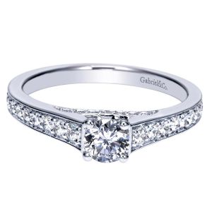 Gabriel 14 Karat Contemporary Engagement Ring ER98626W44JJ