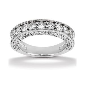 Diamond Antique Band 14 Karat Taryn Collection TQD B-4005