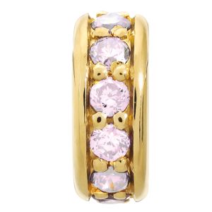 JLo Collection Endless Jewelry Dreamy Dot Gold Plated Rose Cubic Zirconia Charm 1600-5