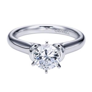 Gabriel 14 Karat Contemporary Engagement Ring ER6573W4JJJ