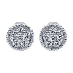 Gabriel Fashion 14 Karat Hampton Diamond Stud Earrings EG10891W45JJ