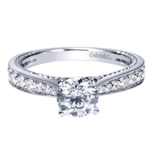 Gabriel 14 Karat Victorian Engagement Ring ER8826W44JJ