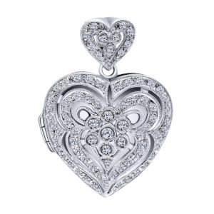 Gabriel Fashion 14 Karat Eternal Love Heart Heart Pendant PH104W45JJ