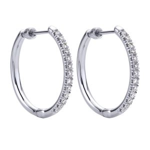 Gabriel Fashion 14 Karat Hoops Classic Earrings EG11017W44JJ