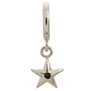 Endless Jewelry Black Shiny Star Sterling Silver Charm 43267-2