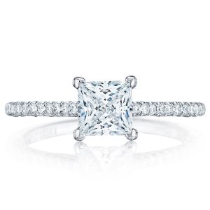 HT254615PR55 Platinum Tacori Petite Crescent Engagement Ring