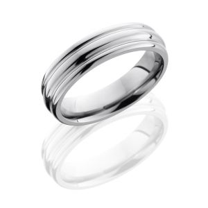 Lashbrook 6RED Polish Titanium Wedding Ring or Band