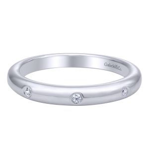 Gabriel 14 Karat Contemporary Wedding Band WB9772W44JJ