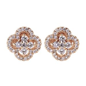 Gabriel Fashion 14 Karat Lusso Diamond Stud Earrings EG12221K45JJ