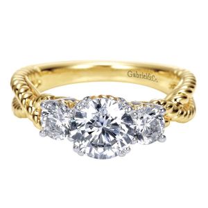 Gabriel 14 Karat Contemporary Engagement Ring ER5368M43JJ