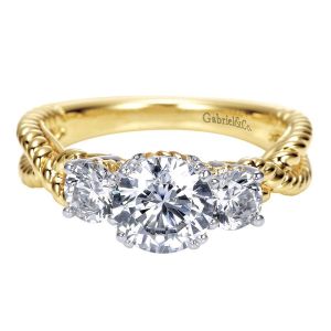 Gabriel 14 Karat Contemporary Engagement Ring ER5368M43JJ