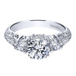 Gabriel Platinum Victorian Engagement Ring ER3699PT3JJ