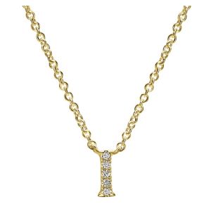 Gabriel Fashion 14 Karat Initial Initial Necklace NK4577I-Y45JJ