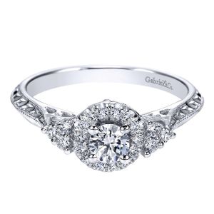 Gabriel 14 Karat Victorian Engagement Ring ER98486W44JJ