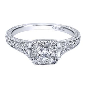 Gabriel 14 Karat Victorian Engagement Ring ER911593S1W44JJ