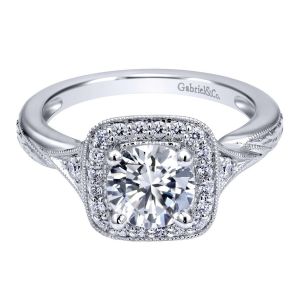 Gabriel 14 Karat Contemporary Engagement Ring ER10913W44JJ