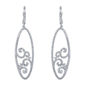 Gabriel Fashion 14 Karat Lace Drop Earrings EG11382W45JJ