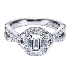 Gabriel 14 Karat Contemporary Engagement Ring ER5801W44JJ