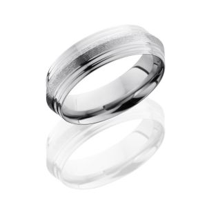 Lashbrook 7PGG Stone-Polish Titanium Wedding Ring or Band