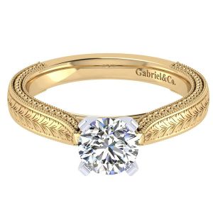 Gabriel 14 Karat Victorian Engagement Ring ER6636M4JJJ