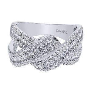 Gabriel Fashion 14 Karat Clustered Diamonds Ladies' Ring LR4976W44JJ