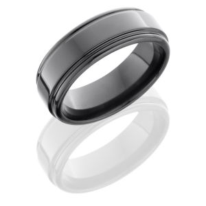 Lashbrook Z8REF Polish Zirconium Wedding Ring or Band