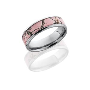 Lashbrook 6B14(NS)/PINKRTAP POLISH Camo Wedding Ring or Band