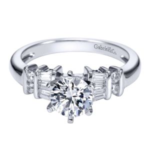 Gabriel Platinum Contemporary Engagement Ring ER2662PT3JJ