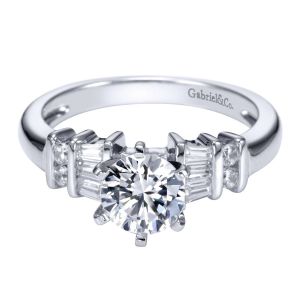 Gabriel Platinum Contemporary Engagement Ring ER2662PT3JJ