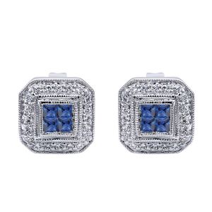 Gabriel Fashion 14 Karat Victorian Stud Earrings EG9726W44SA