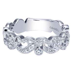 Gabriel Fashion 14 Karat Stackable Stackable Ladies' Ring LR9227W45JJ