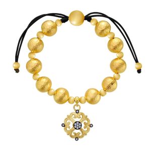 Gabriel Fashion Silver Two-Tone Bacca Beads Tennis Bracelet TB3393SYJWS