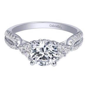 Gabriel 14 Karat Contemporary Engagement Ring ER10477W44JJ