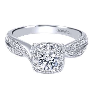 Gabriel 14 Karat Victorian Engagement Ring ER911867R0W44JJ