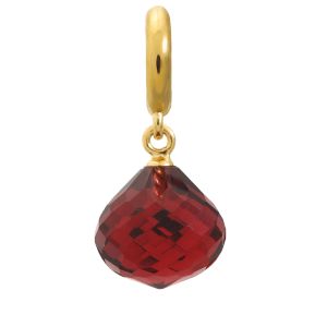 JLo Collection Endless Jewelry Love Drop Gold Plated Ruby Crystal Charm 1850-3
