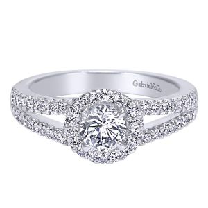 Gabriel 14 Karat Contemporary Engagement Ring ER95425W44JJ