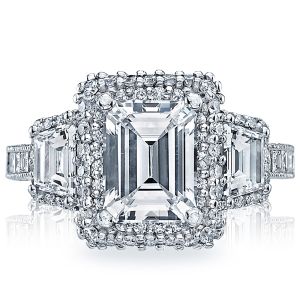 Tacori HT2527EC85X65 18 Karat Blooming Beauties Engagement Ring