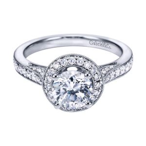 Gabriel 14 Karat Victorian Engagement Ring ER6988W44JJ