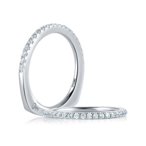 A.JAFFE Platinum Diamond Wedding Ring MRS375 / 26
