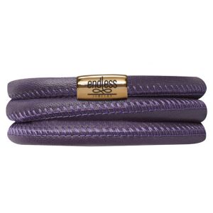 Endless Jewelry Purple Triple Bracelet Gold Lock 12506