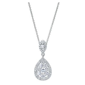 Gabriel Fashion 14 Karat Clustered Diamonds Necklace NK3839W44JJ