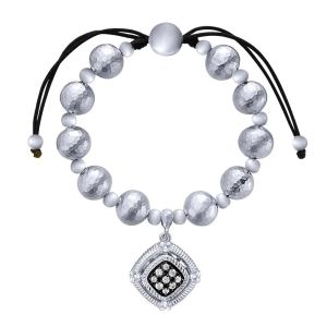 Gabriel Fashion Silver Bacca Beads Tennis Bracelet TB3396SVJWS