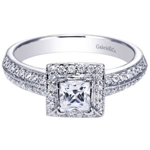 Gabriel 14 Karat Victorian Engagement Ring ER95429W44JJ
