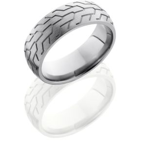 Lashbrook 8DCycle44 Sand-Satin Titanium Wedding Ring or Band