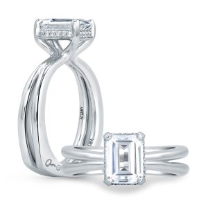 A.JAFFE Platinum Signature Engagement Ring MES677