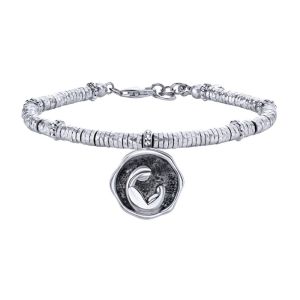 Gabriel Fashion Silver Two-Tone Byblos Charm Bracelet TB3654MXJJJ
