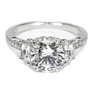 Tacori Dantela Platinum Engagement Ring 2628RDP