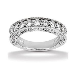 Diamond Antique Band Platinum Taryn Collection TQD B-0005