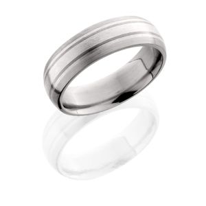 Lashbrook 7D122.5/SSSS SATIN Titanium Wedding Ring or Band